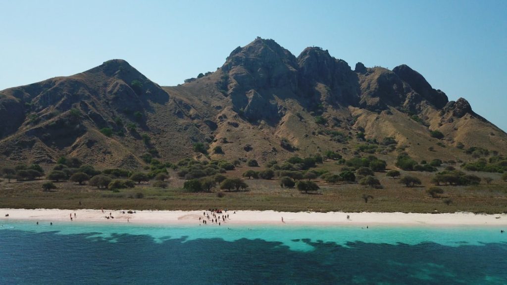 Bring Adventurous Spirit 9 pink beach from above - komodo flores island